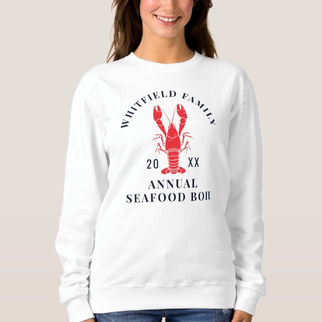 Spezielle Hummer-Familie Seafood Boil Matching Sweatshirt (Vorderseite)