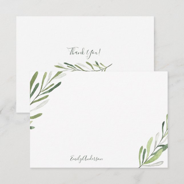 Spezielle Karte für Aquarellgrün (Vorne/Hinten)