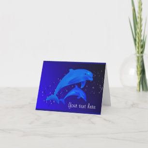 Spezielle Karte für Dolphin Cobalt Blue Ocean
