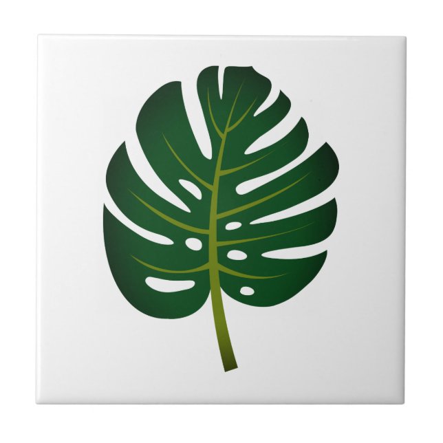 Spezielle Keramik Monstera Fliese (Vorderseite)
