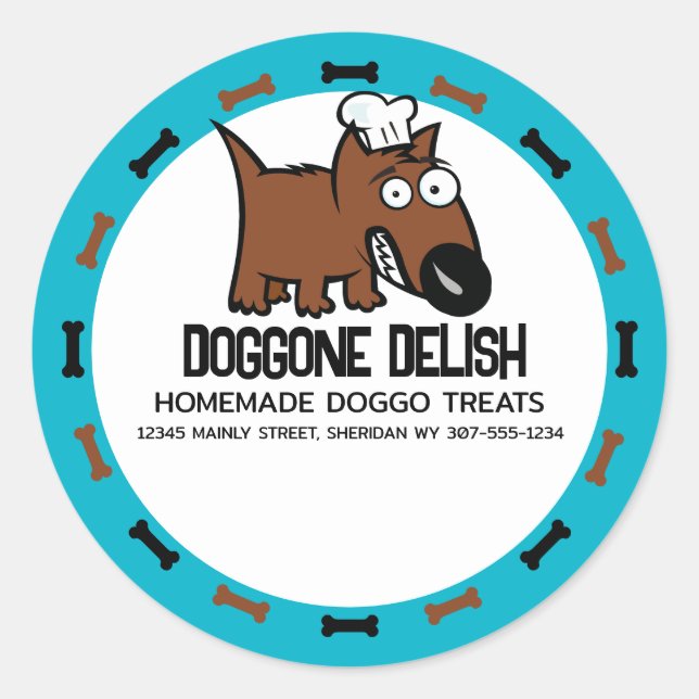 Spezielle Koch- und Hundefutter-Leckereien Runder Aufkleber (Vorderseite)