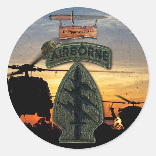 Spezielle Kräfte Grüne Berets Veteranen veterans s Runder Aufkleber (Vorderseite)