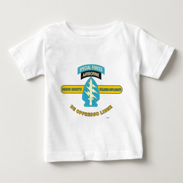 SPEZIELLE KRÄFTE IM FLUGZEUG "DE OPPRESSO LIBER " BABY T-SHIRT (Vorderseite)
