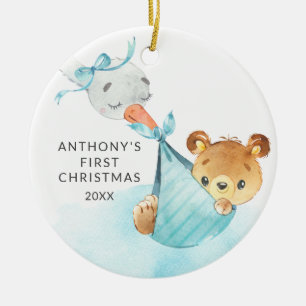 Spezielle Lieferung Baby's erstes Weihnachtsbär Keramik Ornament