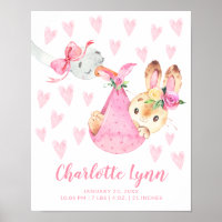 Spezielle Lieferung Stork Bunny Baby Birth Stats