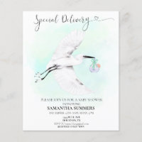 Spezielle Lieferung Wasserfarbe Stork Baby Dusche