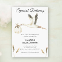 Spezielle Lieferung Wasserfarben Stork Baby Dusche