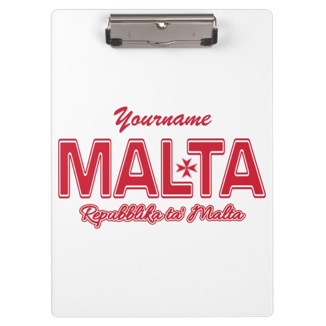 Spezielle MALTA-Zwischenablage Klemmbrett (Vorderseite)