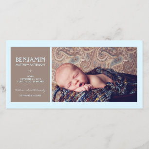 Spezielle Moment Foto Baby Boy Geburtserklärung Ankündigung