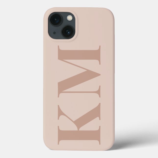 Spezielle Monogramm-Initialen boho blush minimalis Case-Mate iPhone Hülle (Rückseite)
