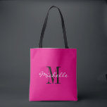 Spezielle Neonfarben und mit Monogramm Totbeutel<br><div class="desc">Speziell für die Taschen aus rosa und schwarzem Monogramm heißer Neon. Stilvolles mit Monogramm Design mit glamouröser Schriftzeichen für personalisierte Namen. Fügen Sie Ihren eigenen benutzerdefinierten Anfangsbuchstaben hinzu. Geschenkidee zum Gastgeschenk, extravaganter Geburtstag, Jubiläum, Bachelorette, Verlobung, Mädchenwochenende, Brautparty, Hochzeit etc. Anpassbare Hintergrundfarbe. Trendy Accessoires für Frauen und Mädchen. Machen Sie sich...</div>