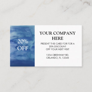 Spezielle Offerte Blue Waterdesign Business Card Visitenkarte