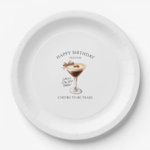 Spezielle Papierplatte Espresso Martini Pappteller