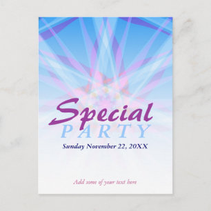 Spezielle Party-Einladungsvorlage Postkarte