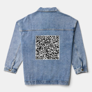 Spezielle QR-Code-Scan-Info Personalisiert Denim-J Jeansjacke