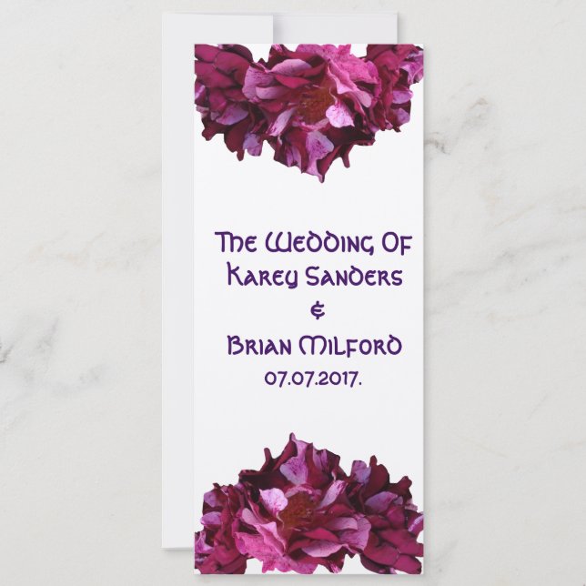 Spezielle Rose, elegante Hochzeitseinladung Einladung (Vorderseite)