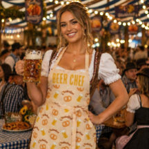 Spezielle Schürze von Oktoberfest-Biersorten und P