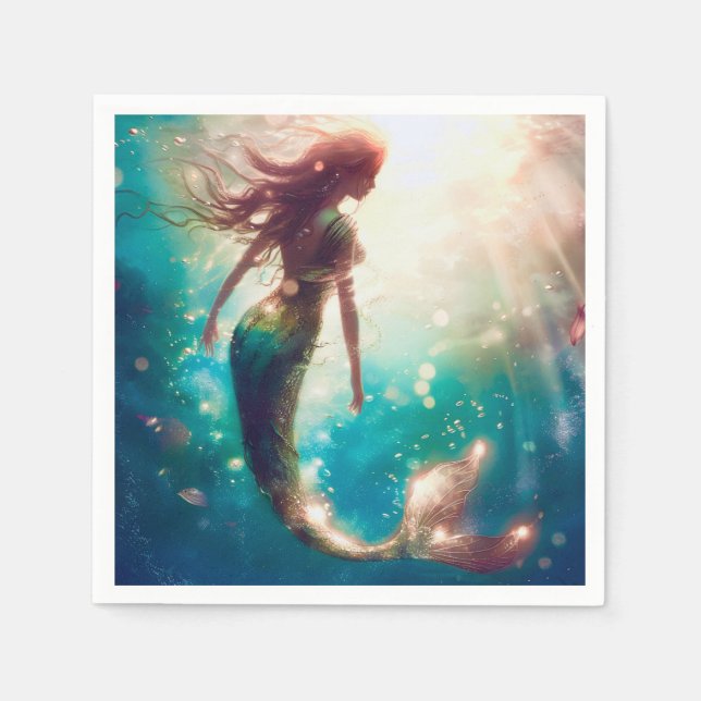 Spezielle Servietten zum Thema Mermaid (Vorderseite)