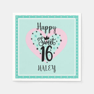 Spezielle Sweet 16 Geburtstagsfeier Serviette