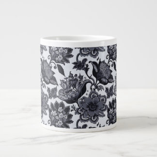 Spezielle Tasse mit schwarzem Blumendesign