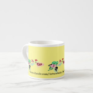 Spezielle Tasse: Wein mit Rose Espressotasse