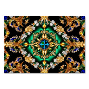 Spezielle Tischkarte mit brasilianischen Farben Tischnummer