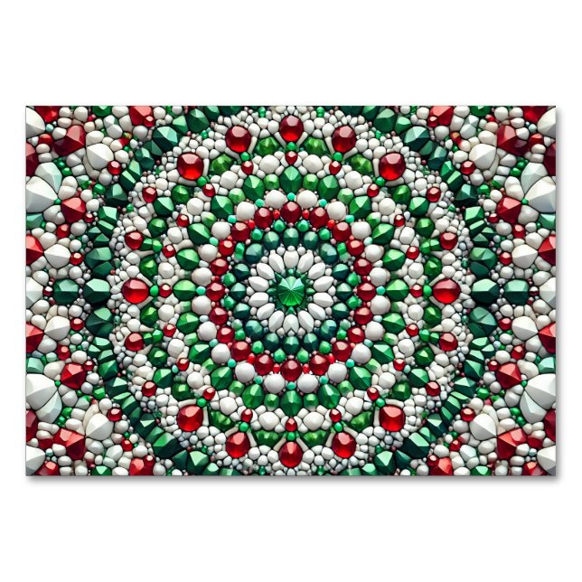 Spezielle Tischkarte mit italienischen Farben Tischnummer (Vorderseite)