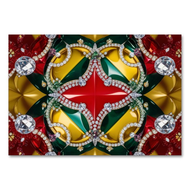 Spezielle Tischkarte mit Los Angeles Farben Tischnummer (Vorderseite)