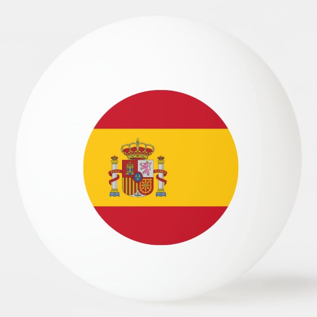 Spezielle Tischtennisball mit Flagge Spaniens (Rückseite)