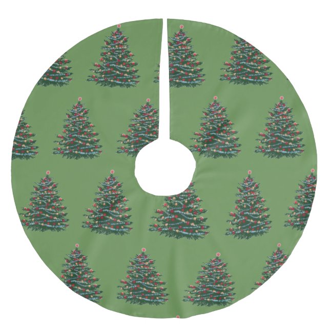 Spezielle Weihnachtsmarken Polyester Weihnachtsbaumdecke (Vorderseite)