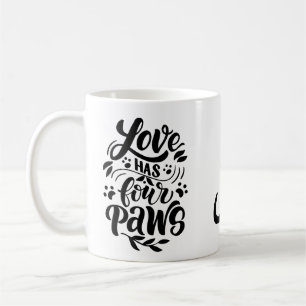 Spezielle Zuneigung Katzen Einfach Monochrome Kaffeetasse