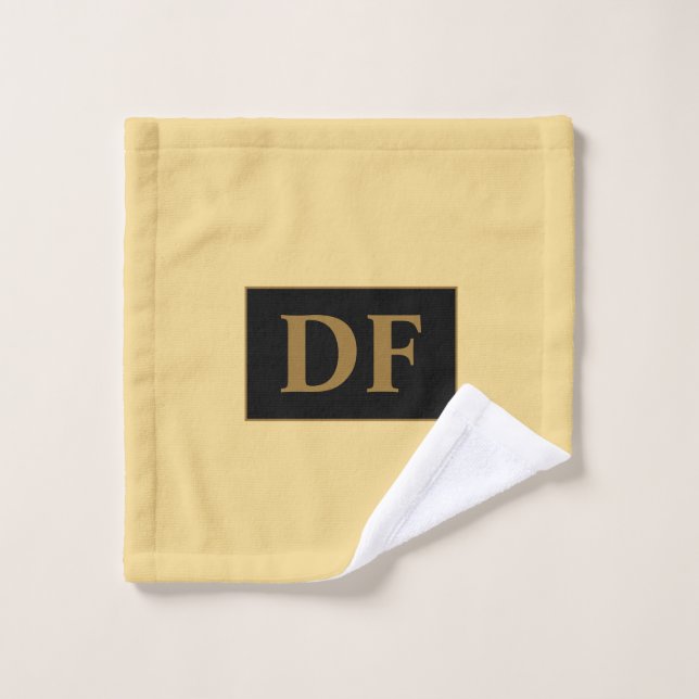 Spezieller Champagner mit Goldener Initiale Wash T Waschlappen (Waschlappen)