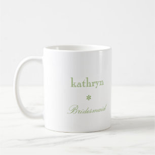 Spezieller Foto Grüne Raute Preppy Bridesmaid Kaff Kaffeetasse