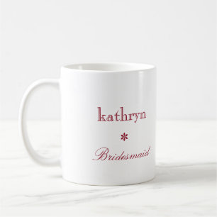 Spezieller Foto Rote Raute Preppy Bridesmaid Kaffe Kaffeetasse