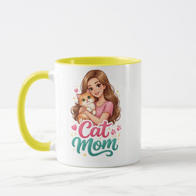 Spezieller Katzenmutter-Becher – Süße Katzenliebha Tasse (Links)