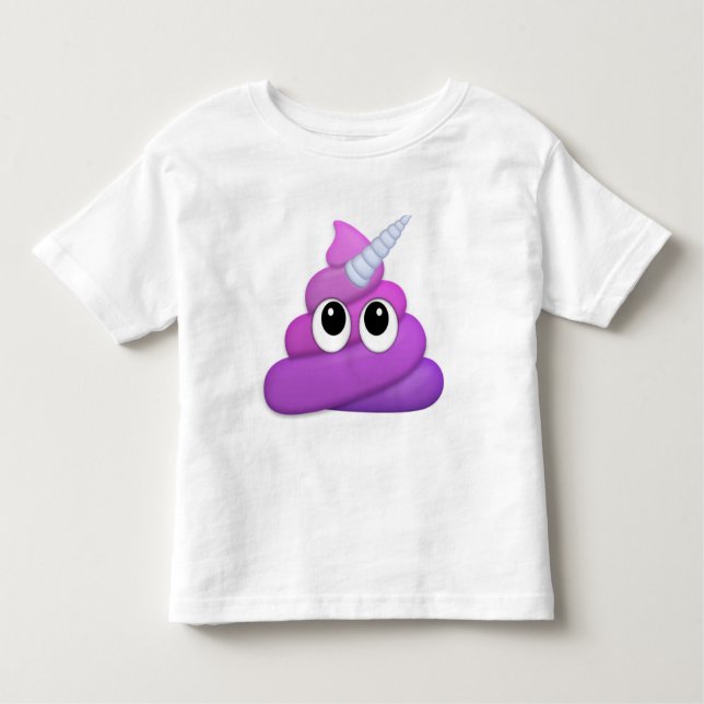 Spezieller kleiner Unicorn kacken Emoji Kleinkind T-shirt (Vorderseite)