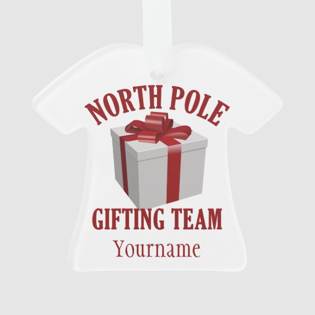 Spezieller Ornament des North Pole Gifting Teams (Rückseite)