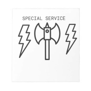 Spezieller Service Notizblock