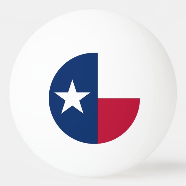 Spezieller Tischtennisball mit Flag Texas, USA (Rückseite)