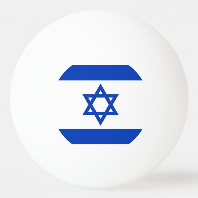 Spezieller Tischtennisball mit Flagge Israels (Rückseite)