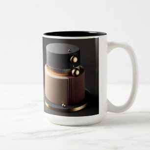 Spezieller und einzigartiger Kuchen-Designer Zweifarbige Tasse