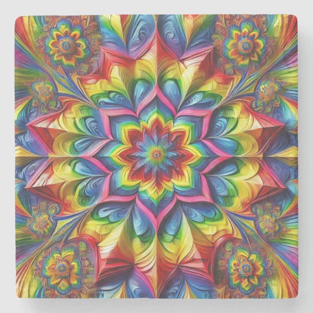 Spezieller Untersetzer mit LGBTQ-Farben (Vorderseite)