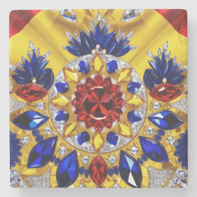 Spezieller Untersetzer mit rumänischen Farben (Vorderseite)