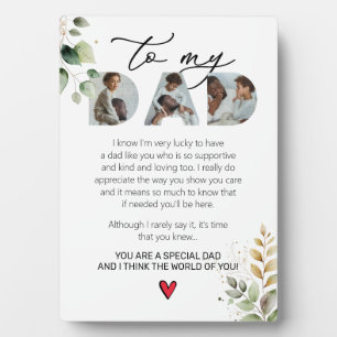 Spezieller Vater Keepake Sprichwort Eukalyptus Fotoplatte