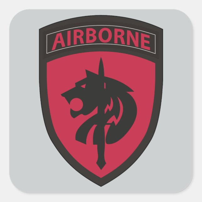 Spezielles Einsatzkommando Afrika Quadratischer Aufkleber (Vorderseite)