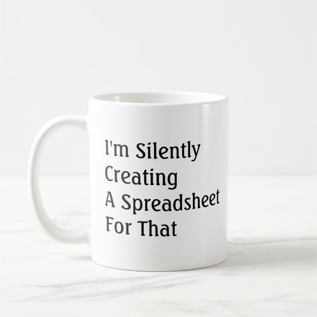 Spezielles Excel-Tabellenkalkulationsprogramm für  Kaffeetasse (Links)