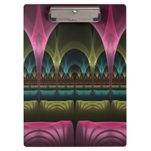 Spezielles Fantasy Patterns Abstraktes farbiges Fr Klemmbrett