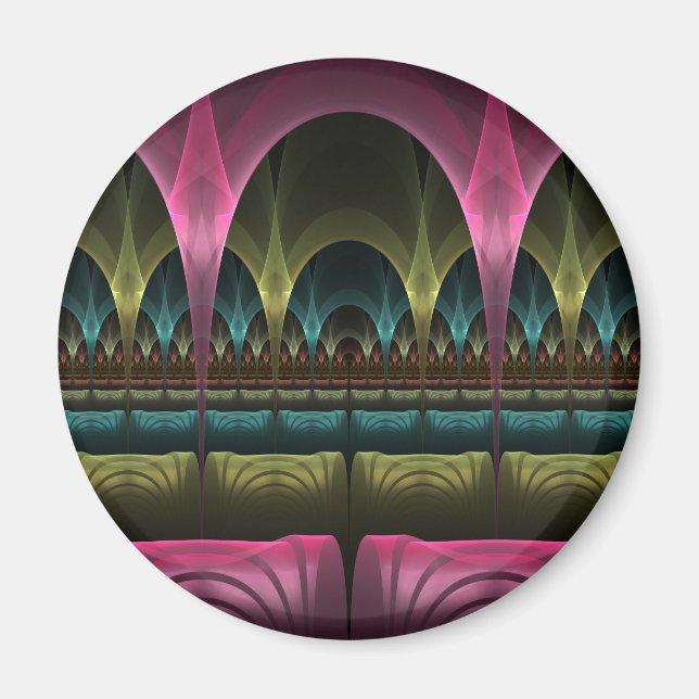 Spezielles Fantasy Patterns Abstraktes farbiges Fr Magnet (Vorne)