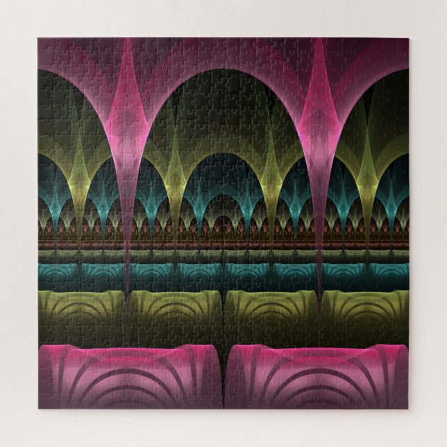 Spezielles Fantasy Patterns Abstraktes farbiges Fr Puzzle (Vertikal)