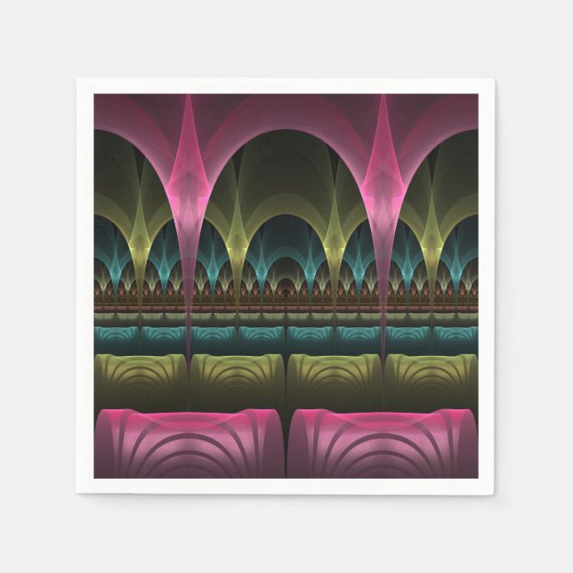 Spezielles Fantasy Patterns Abstraktes farbiges Fr Serviette (Vorderseite)